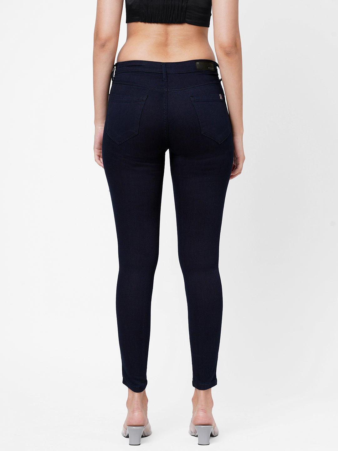 Women Ink Blue Mid-Rise Skinny Jeans