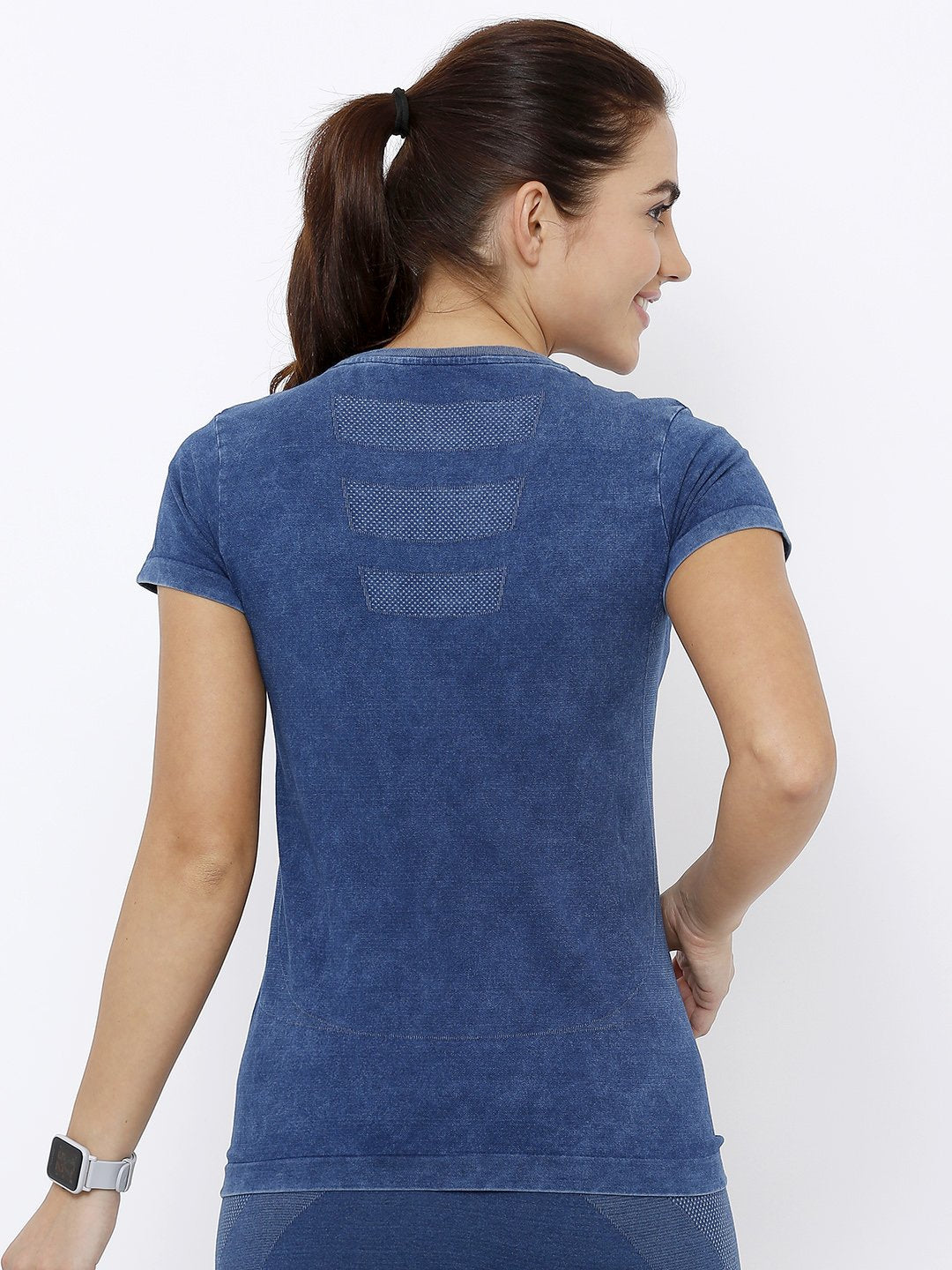 Women Blue Athleisure Top