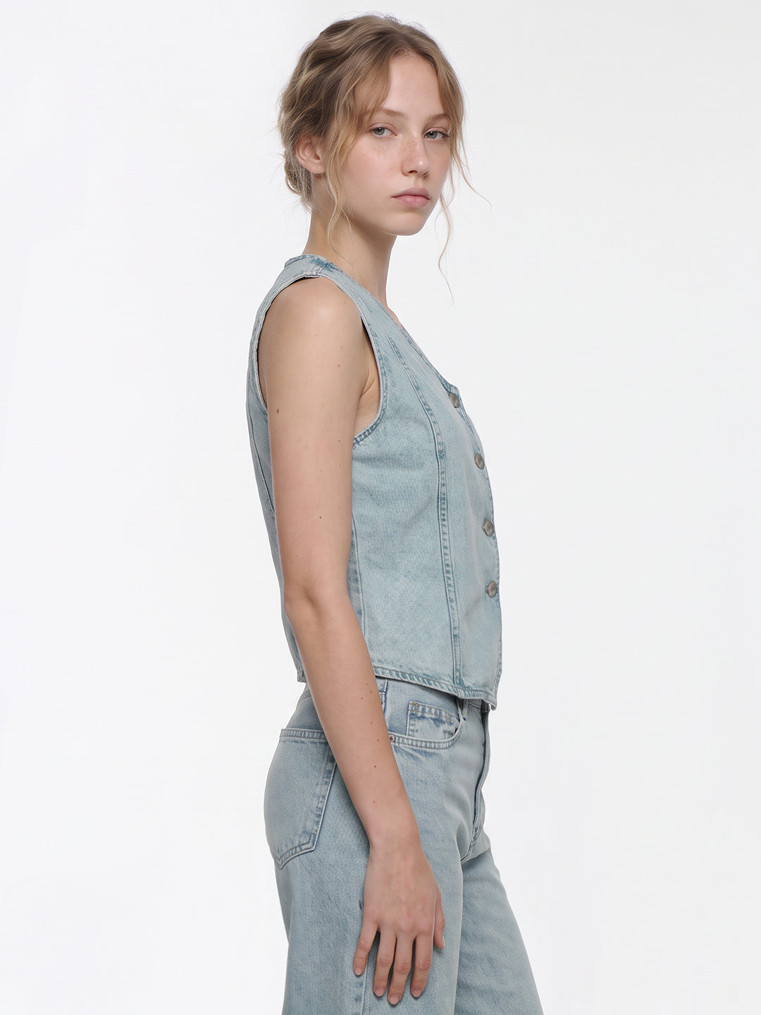 Light Blue Denim Vest