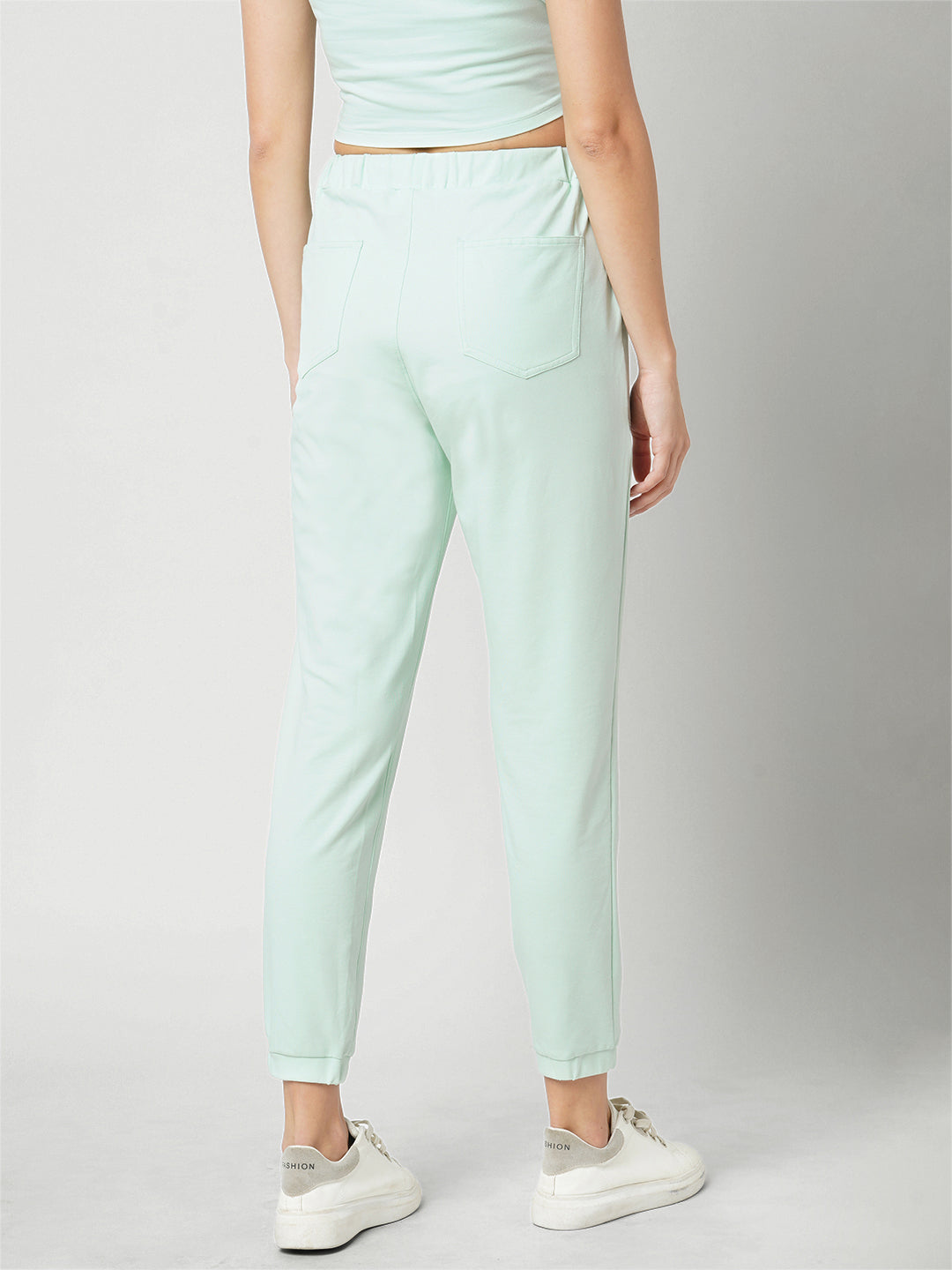 Women Mint Green High-Rise Athleisure