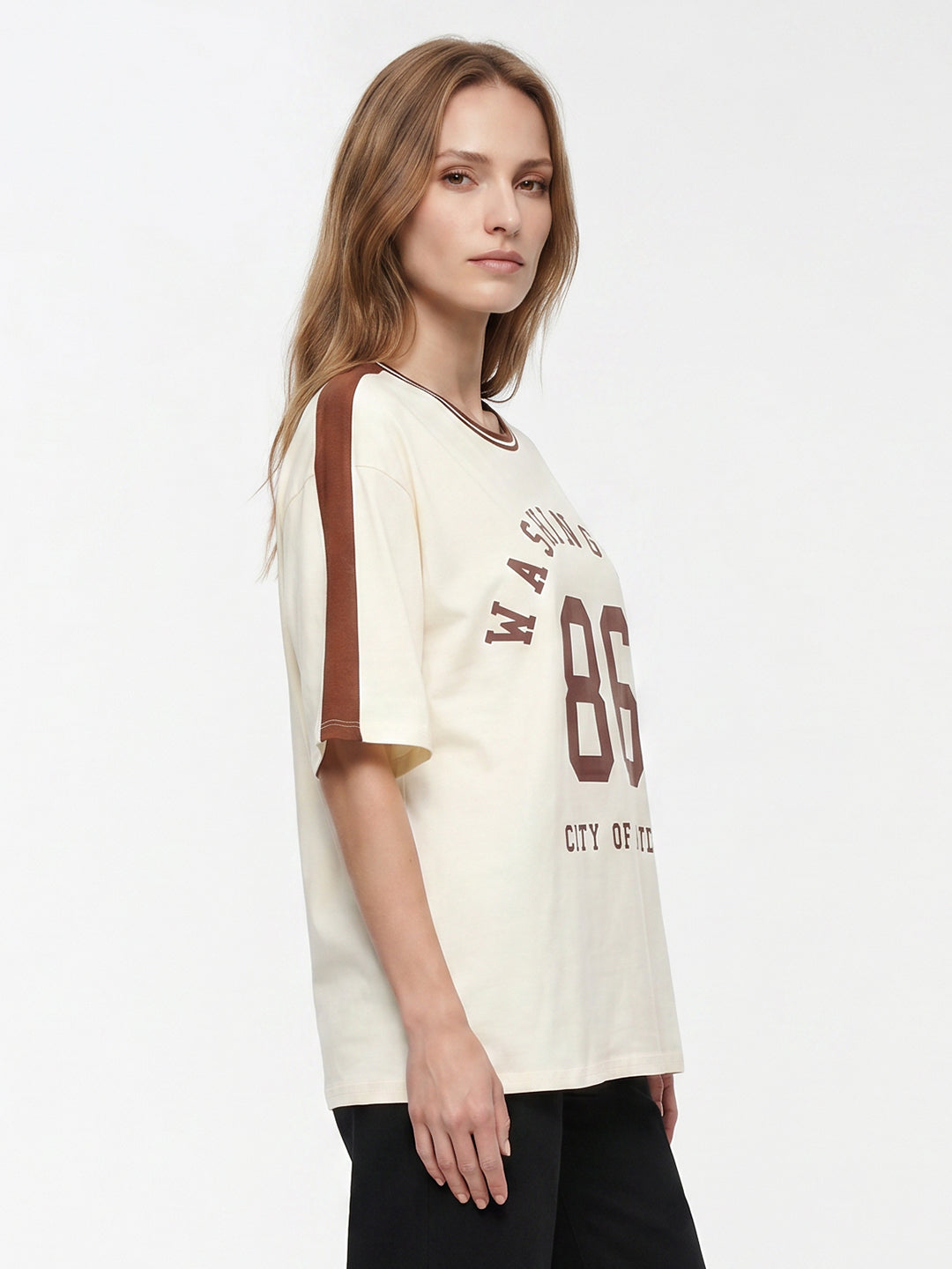 Women Ivory Oversized T-Shirt