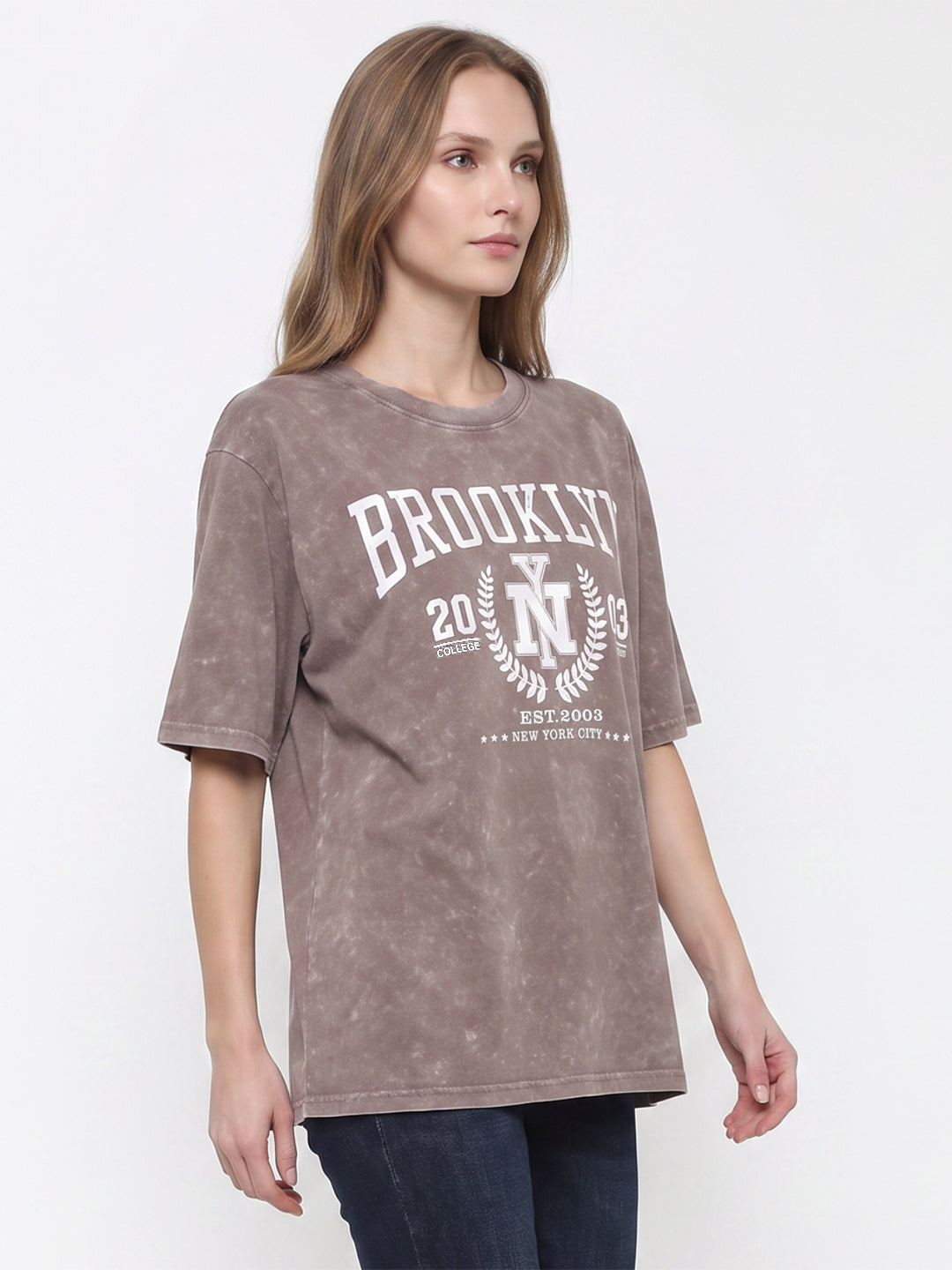 Women Oyester Cold Wash Oversized T-Shirt