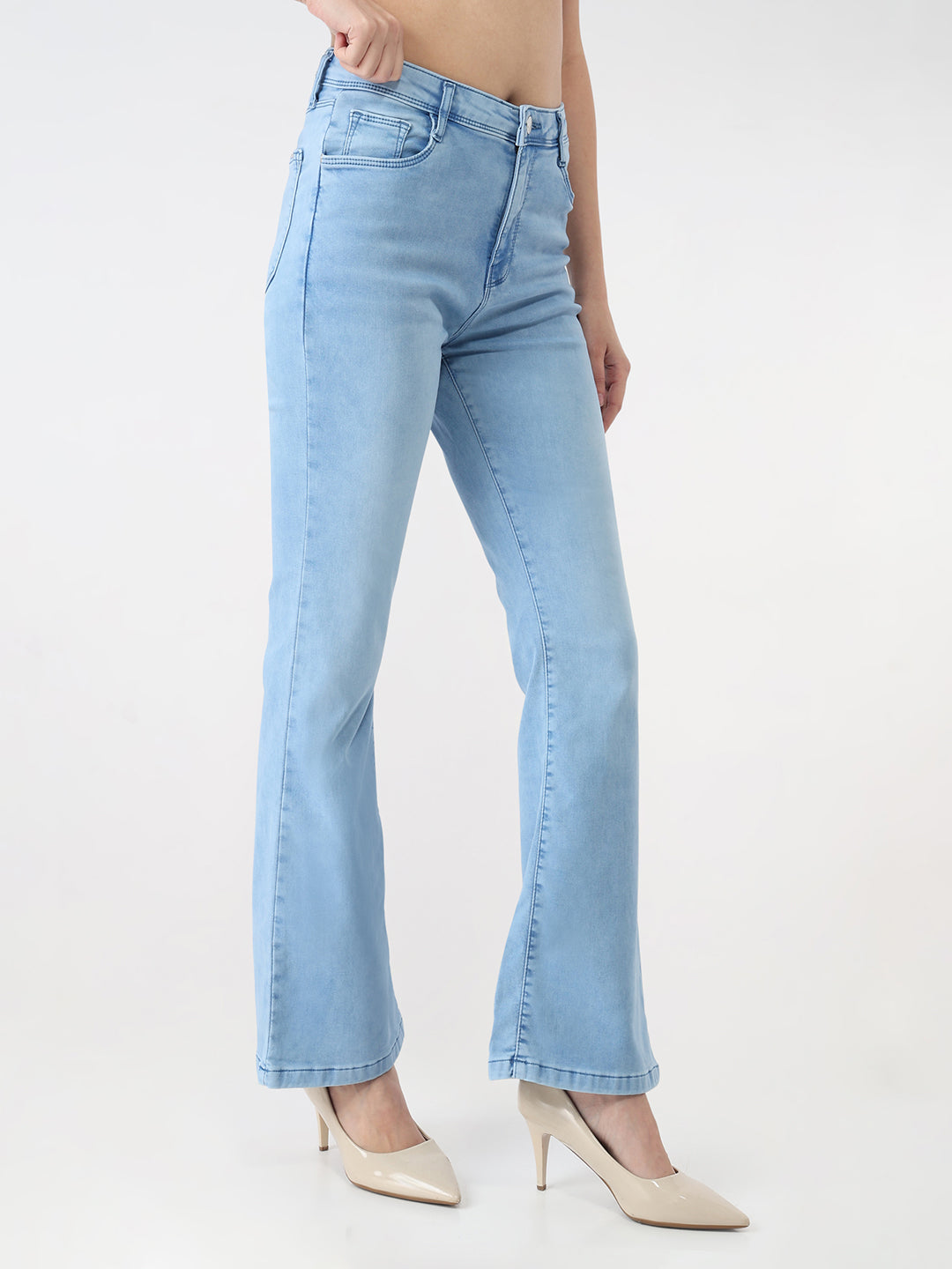 Women Bruno Blue High-Rise Flare Jeans