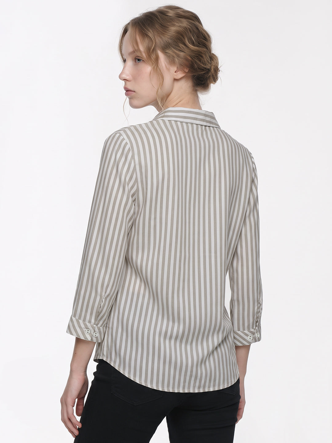 Brown/White Stripe Shirt