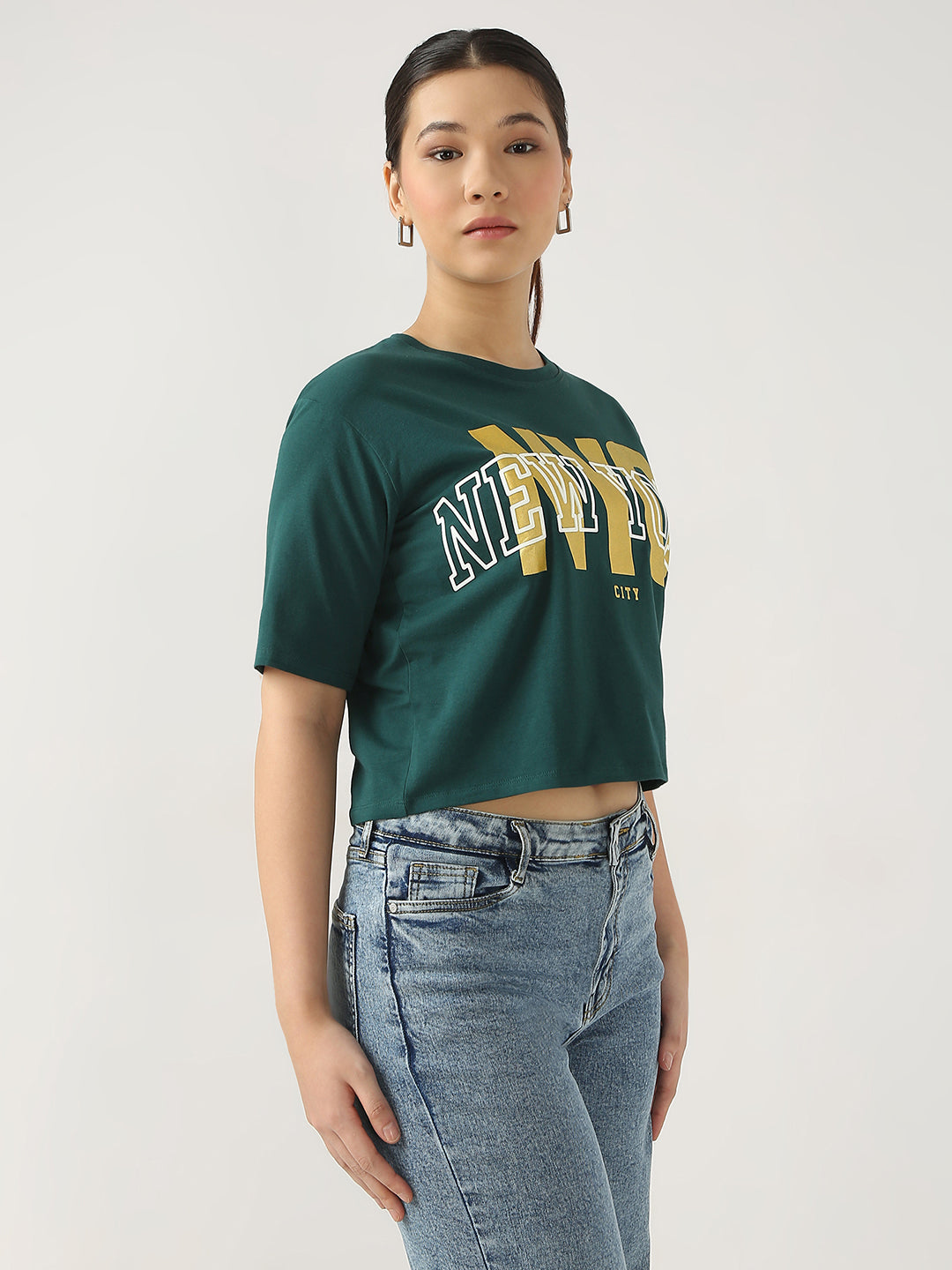 Women Slim Fit Printed Graphic Tees
