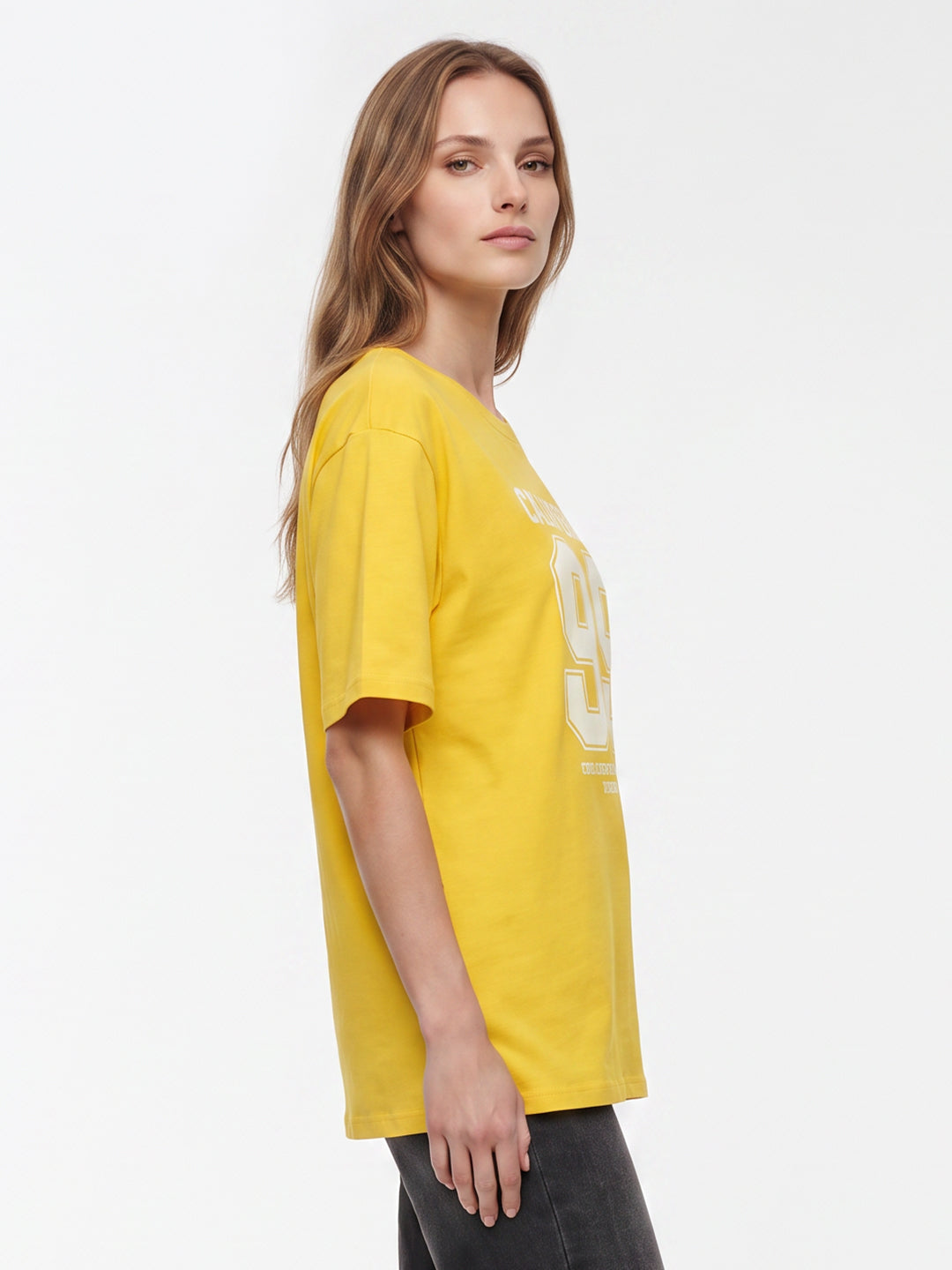 Women Golden Sunset Oversized T-Shirt