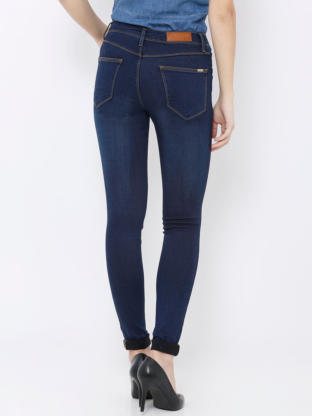 Women Dark Blue Mid-Rise Skinny Jeans