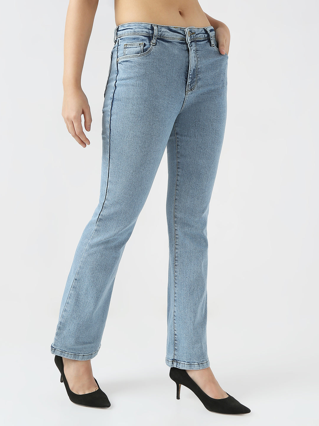 Women High Rise Bootcut Jeans