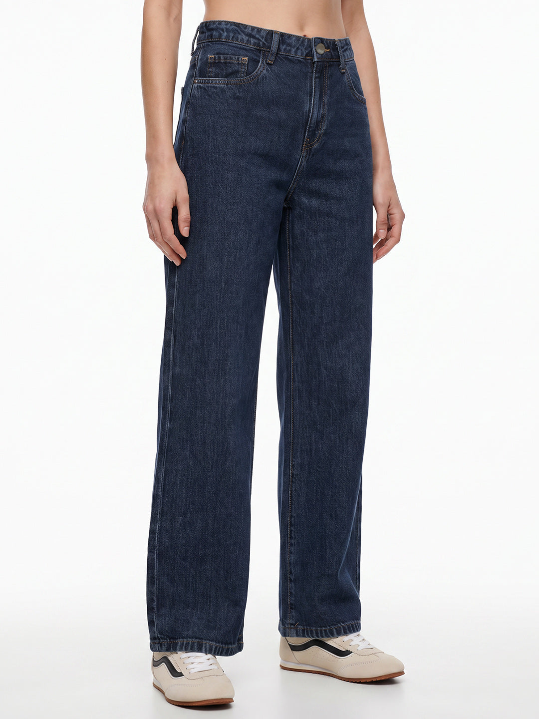 Women Blue High-Rise Culottes