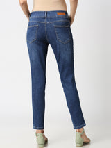 K4095 Mid Rise Cropped Flare Jeans