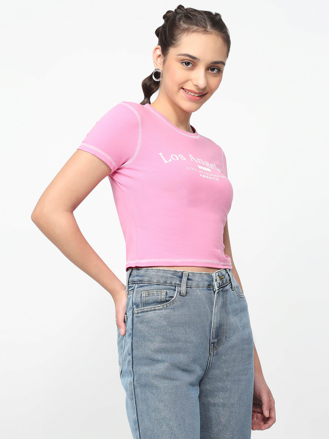 Women Pop Pink Genz Tees