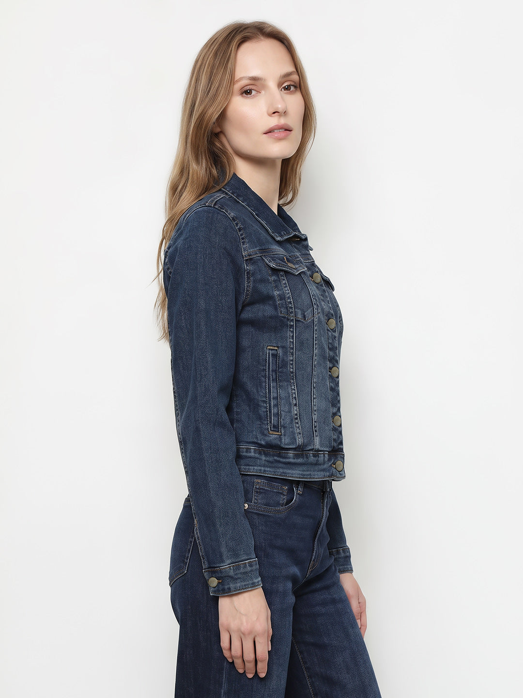 Women Blue Denim Jacket