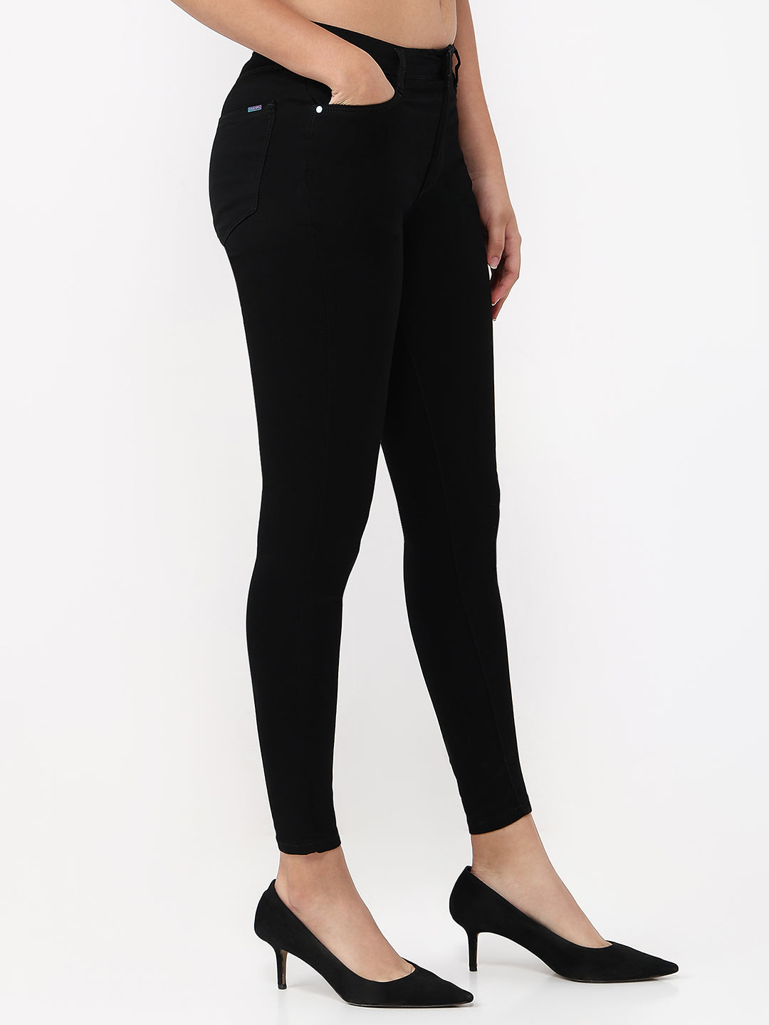 Women Black High-Rise Skinny Jeans