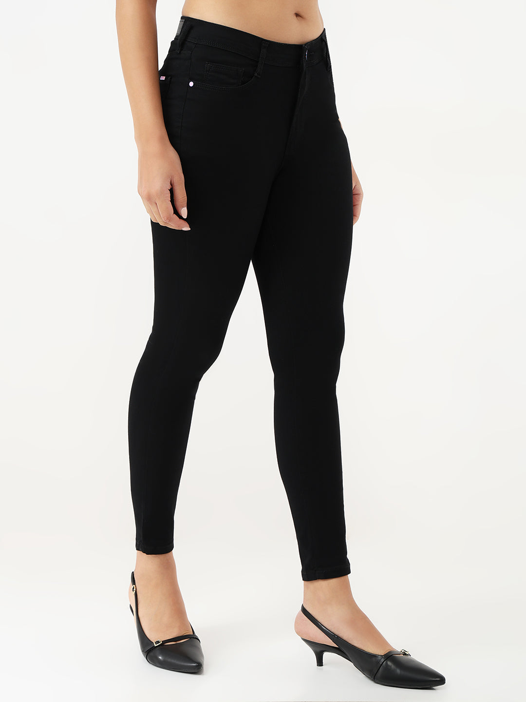 Women Black High-Rise Skinny Jeans