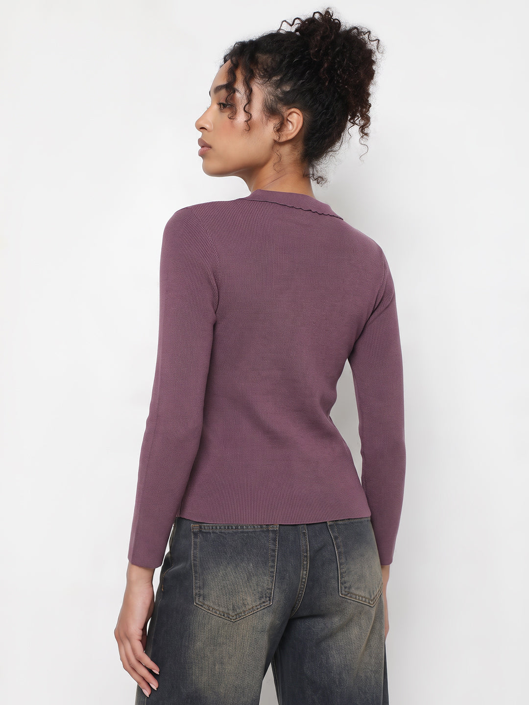 Mauve Flat Knit