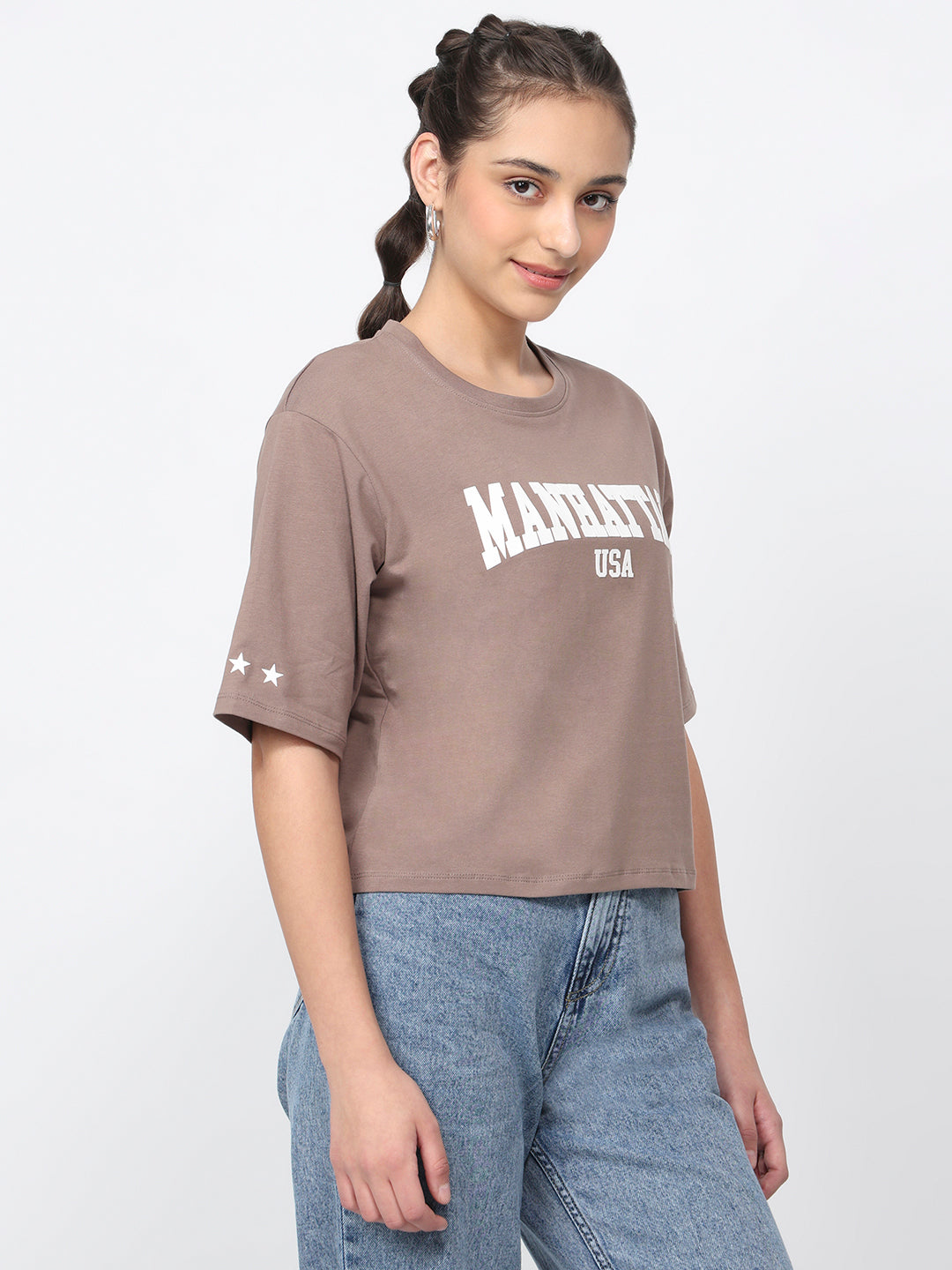Women Oyster Crop Graphic Tees