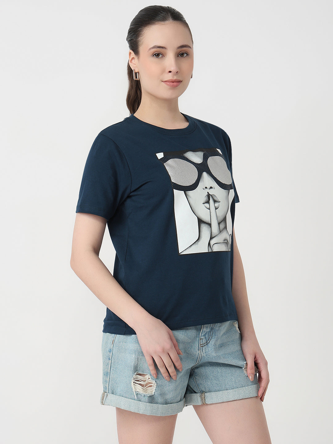 Women Airforce Slim Fit Graphic T-Shirt