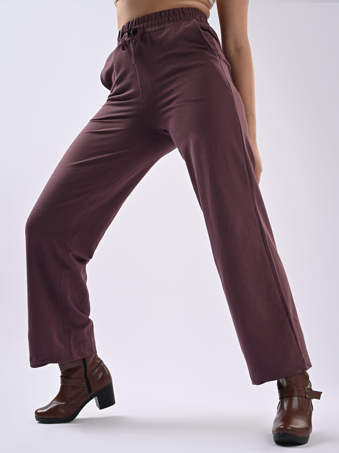 Women High Rise Wide Leg Trouser