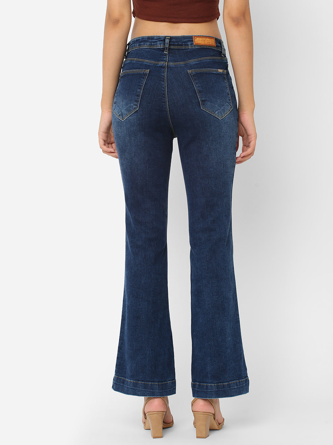 Women Blue High-Rise Flare Jeans