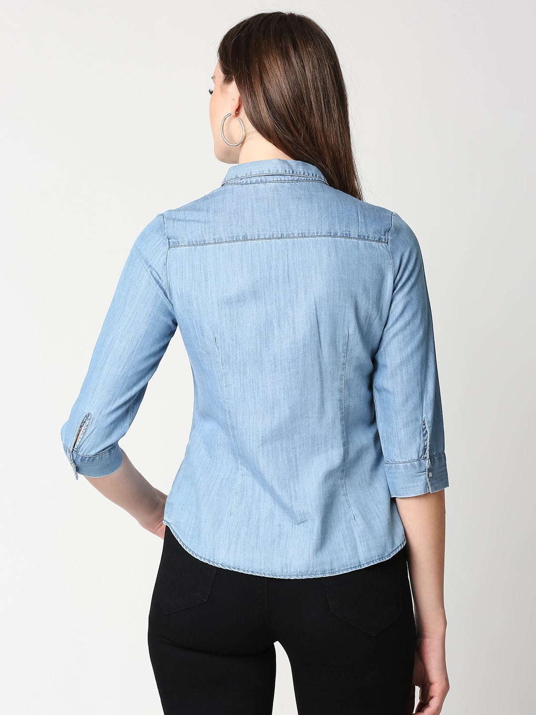 Women Blue Denim Shirt