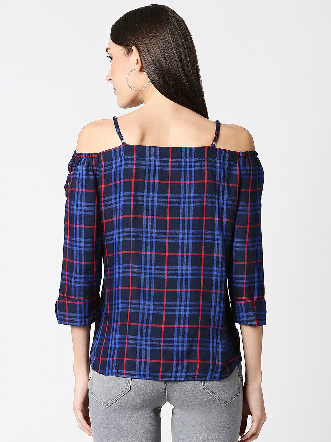 Women Navy Slim Top