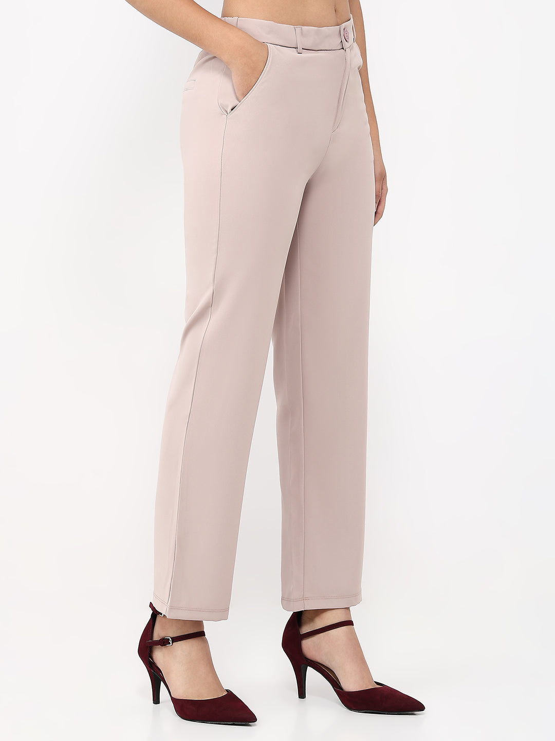 Women Fawn Loose Straight Trousers