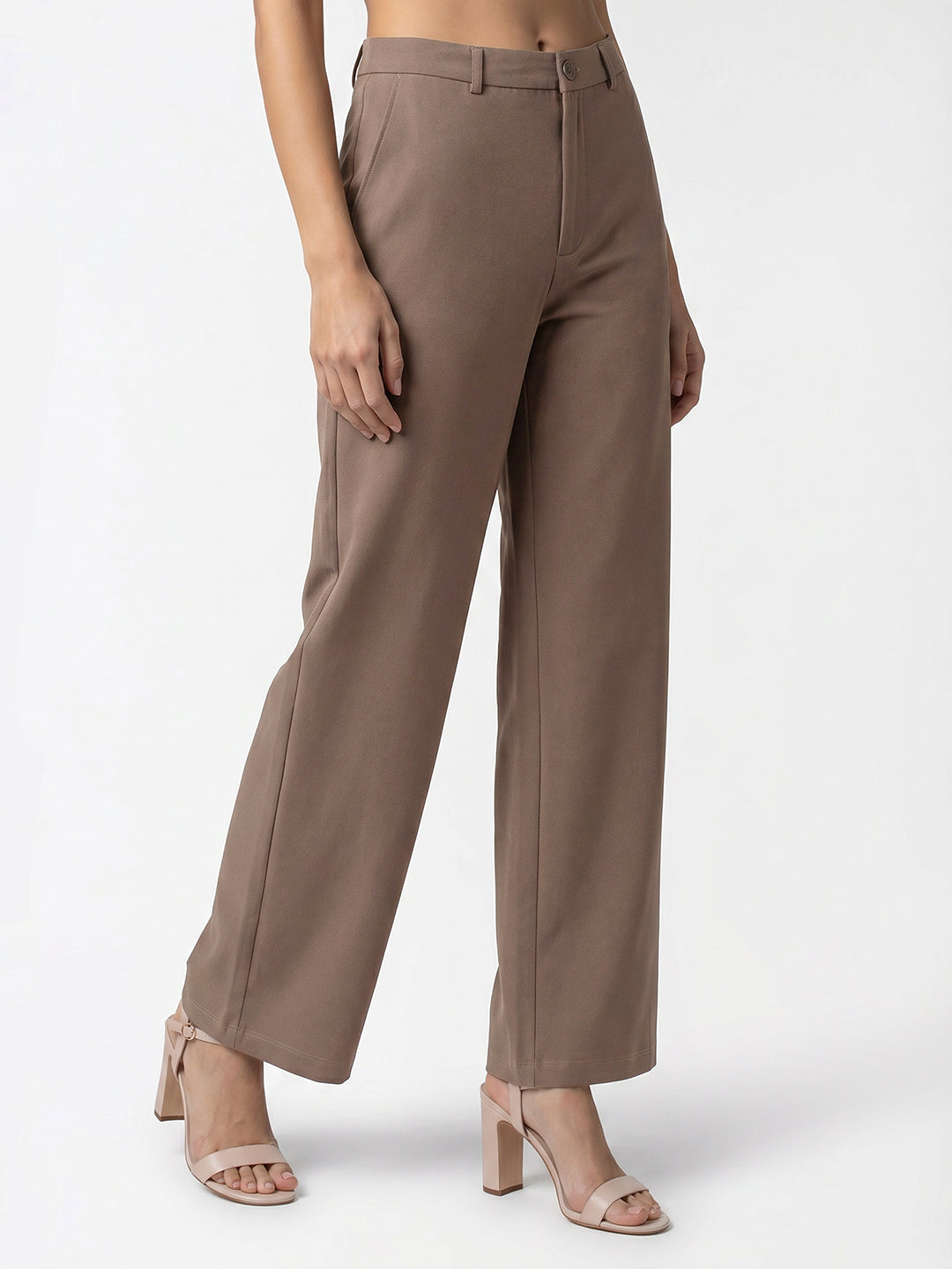 Women Fawn High-Rise Straight Fit Korean Pants