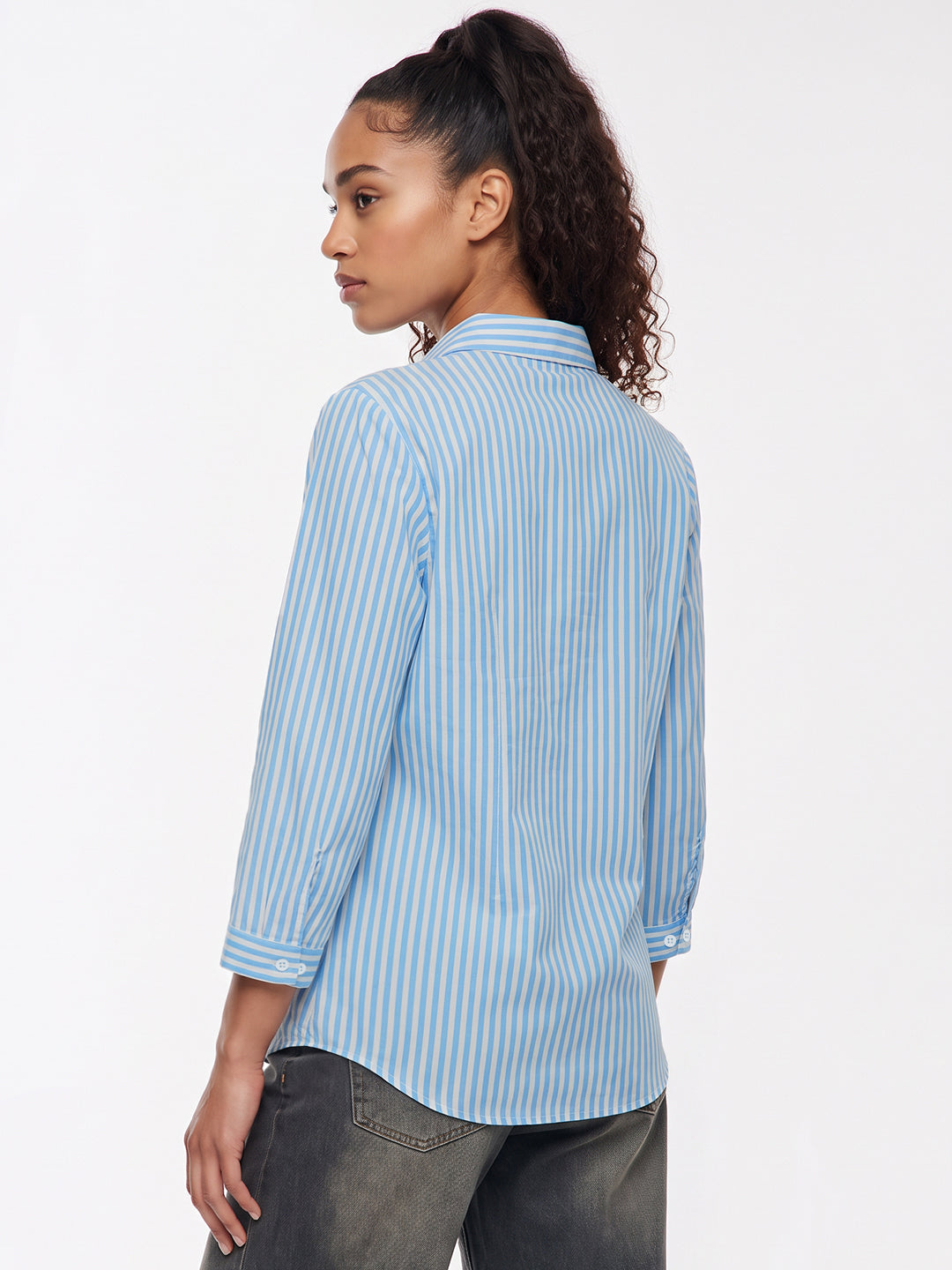 Sky/White Stripe Shirt
