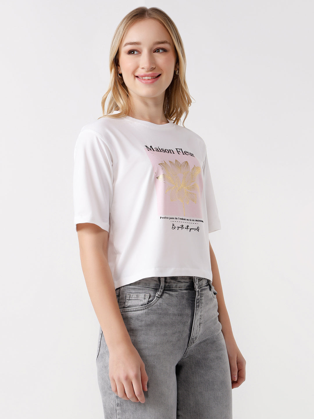 Women Graphic Crop T-Shirt