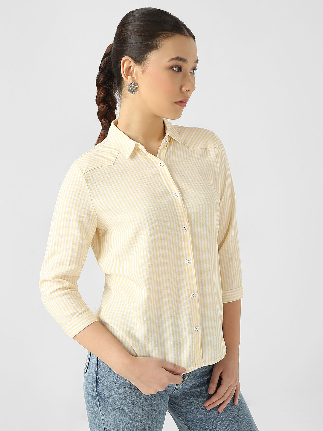 Women Slim Fit Striped Shirts