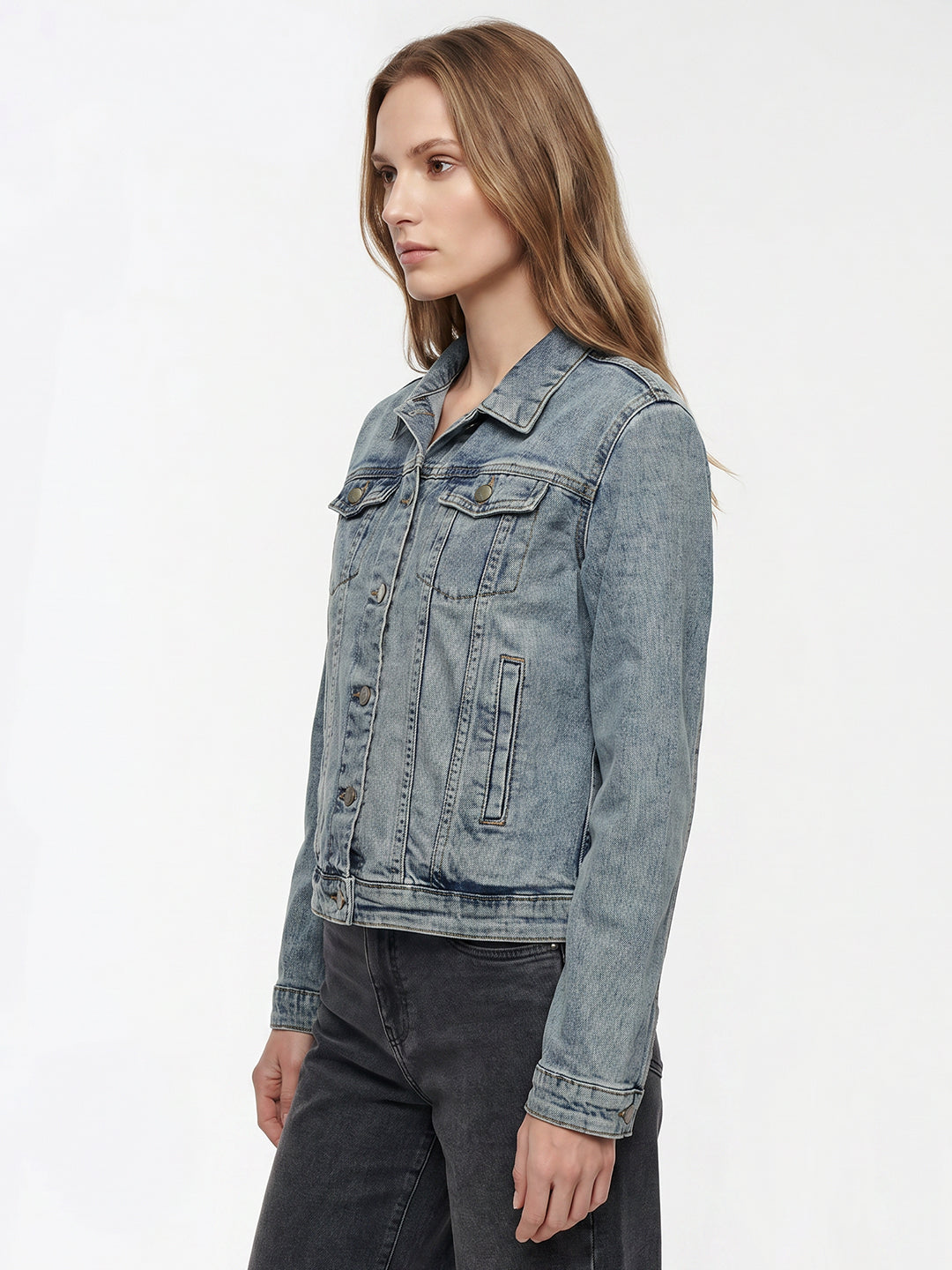 Women Light Blue Denim Jacket