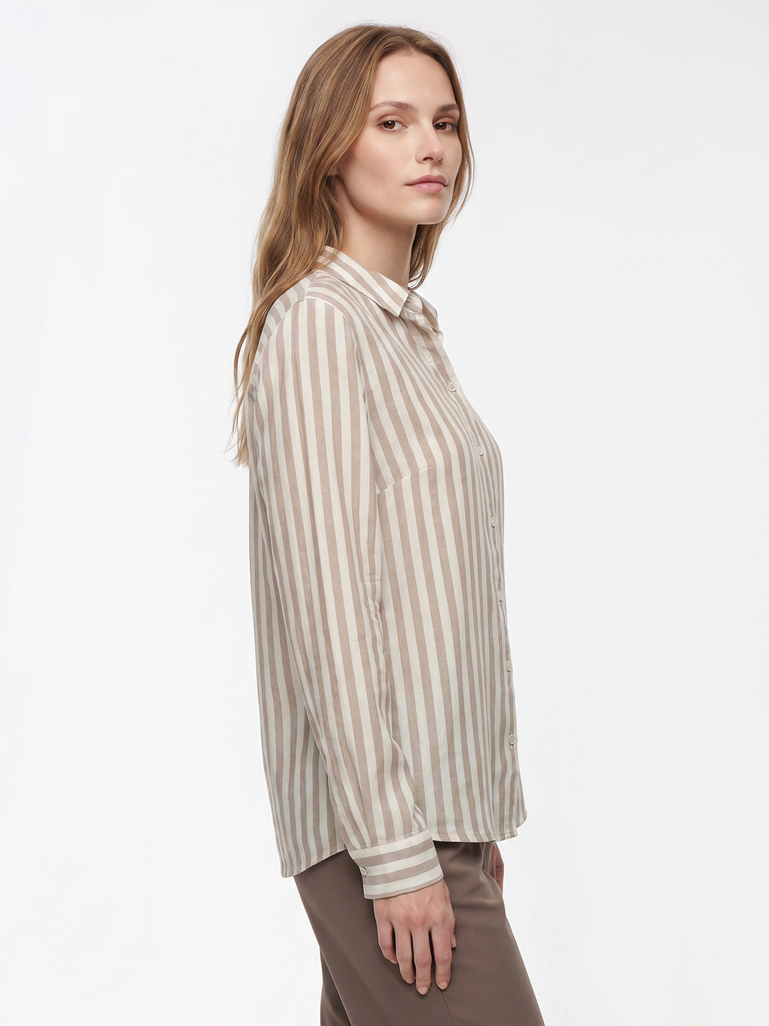 Women Beige/White Shirt