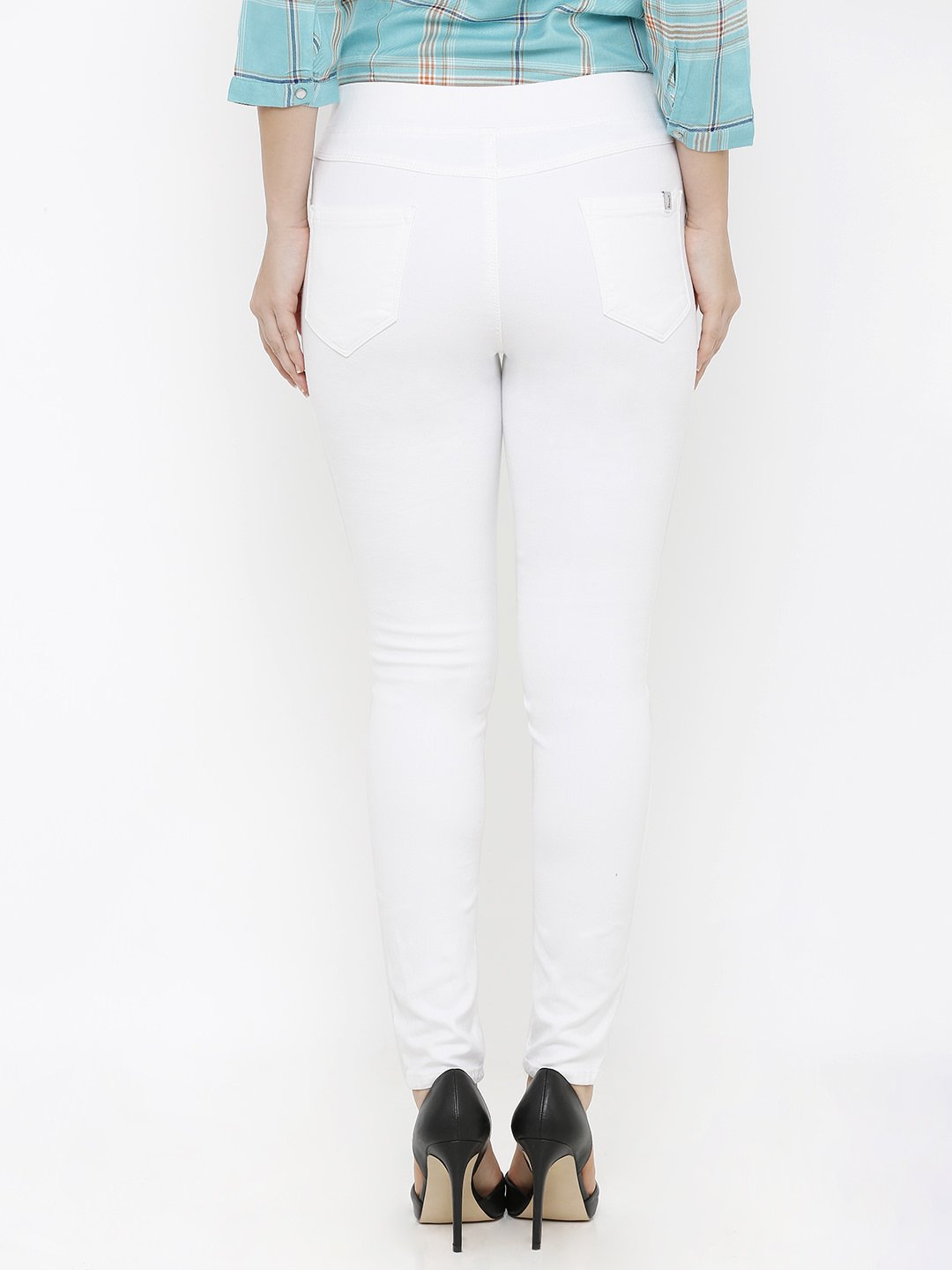 Women Mid-Rise Denim Leggings