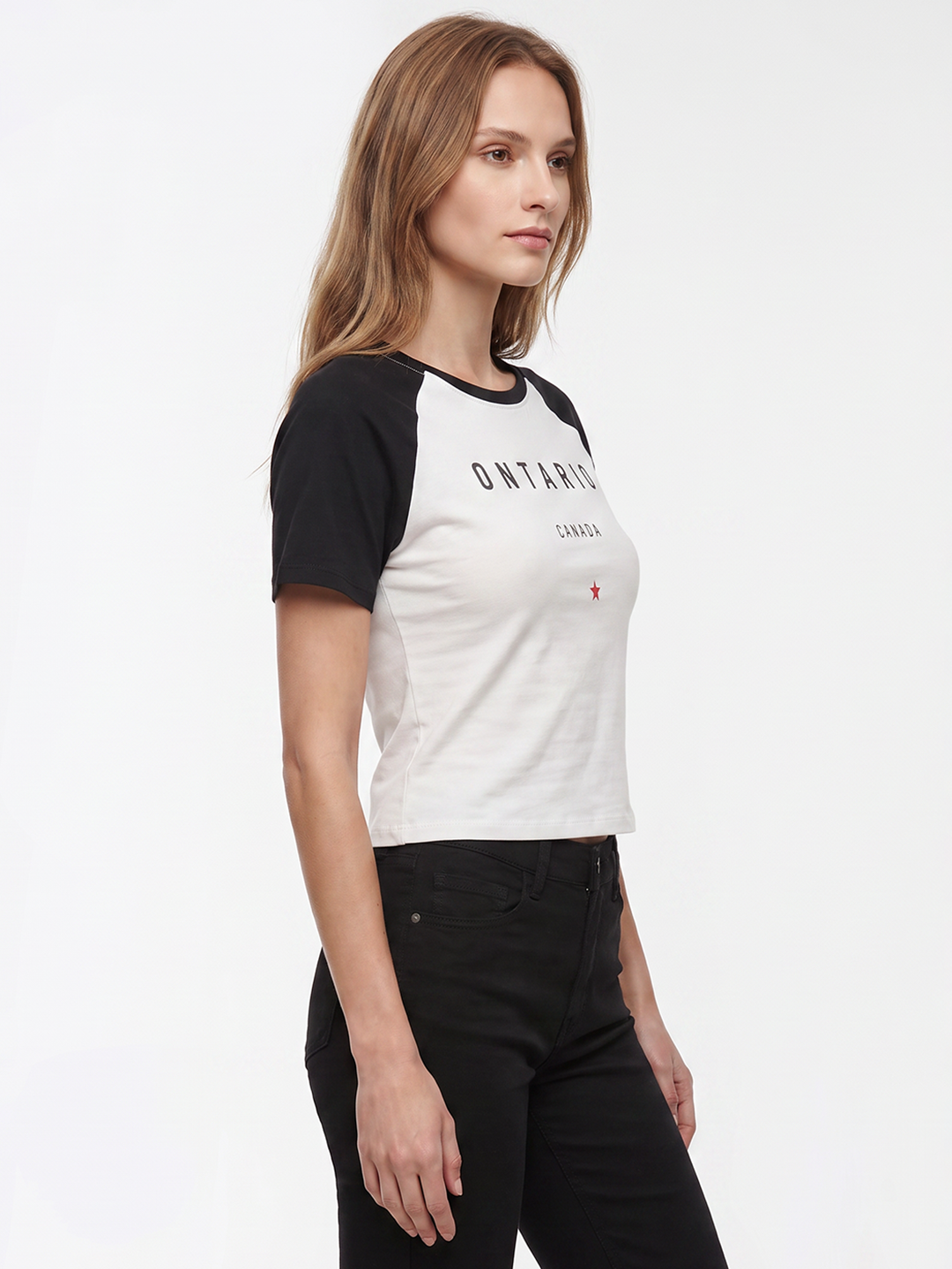 Women Off White/Black Neo Tees
