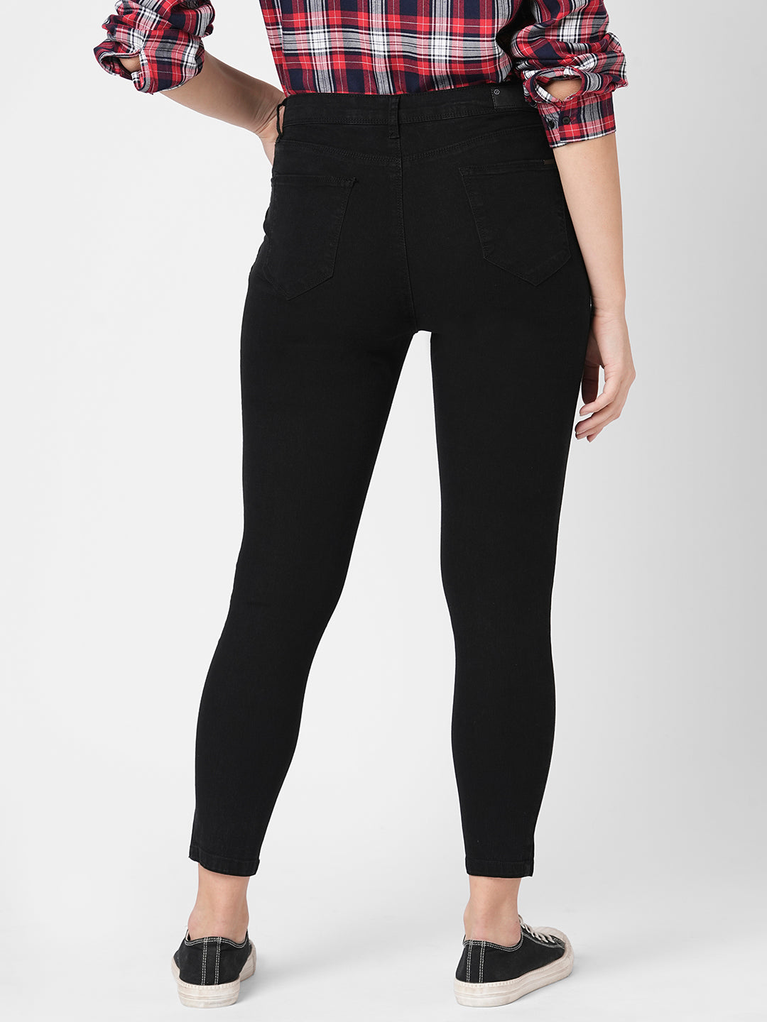 Women Black High-Rise Skinny Jeans