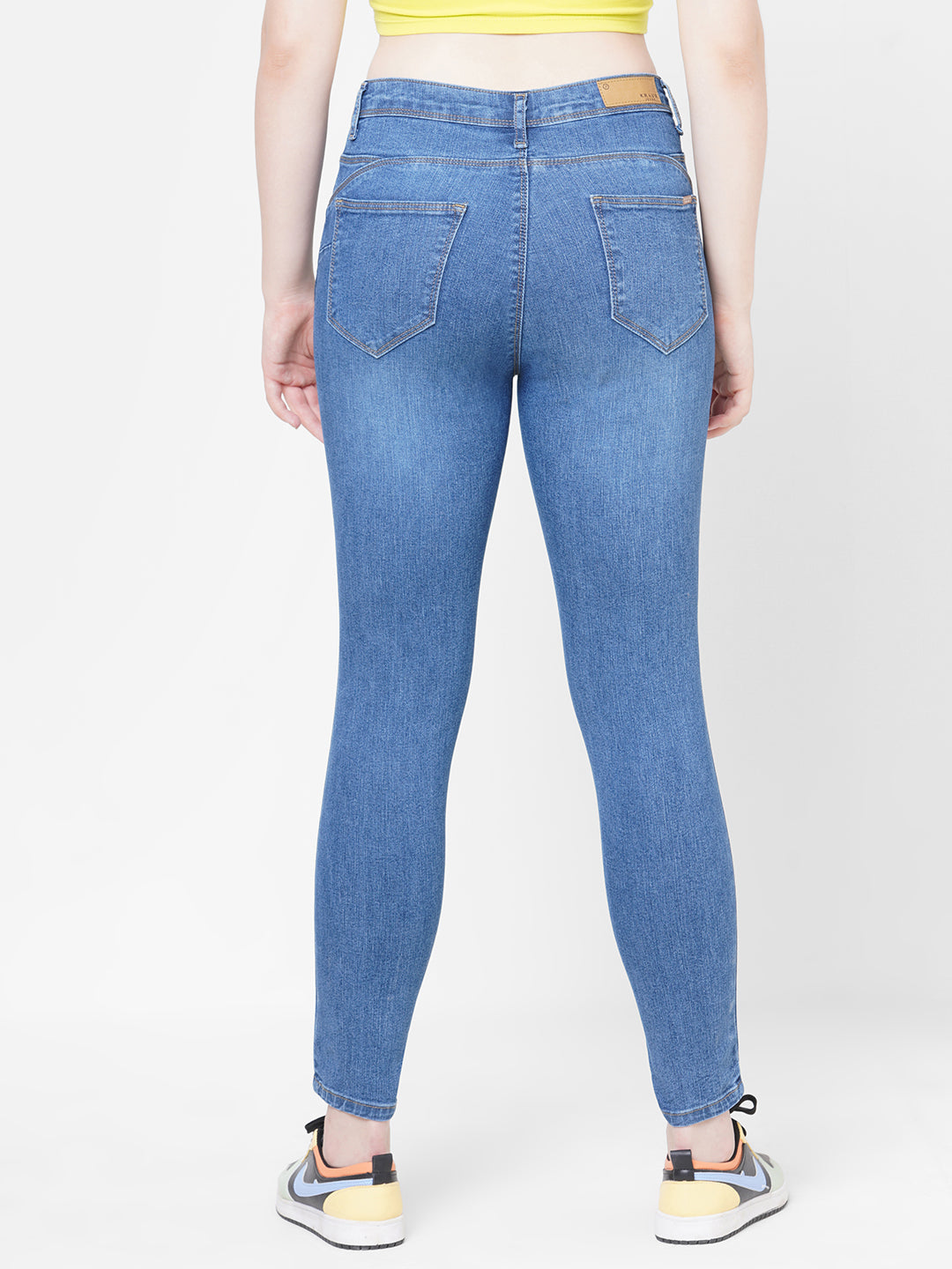 Women Mid-Rise Push Up Super Skinny Jeans