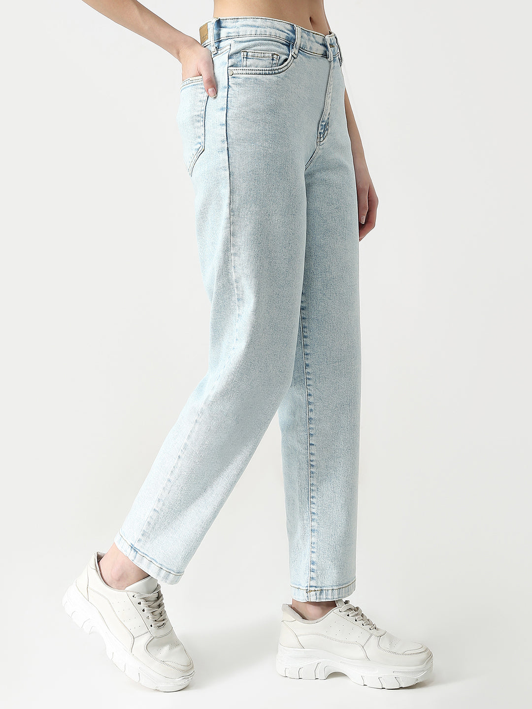 Women High Rise Mom Fit Jeans