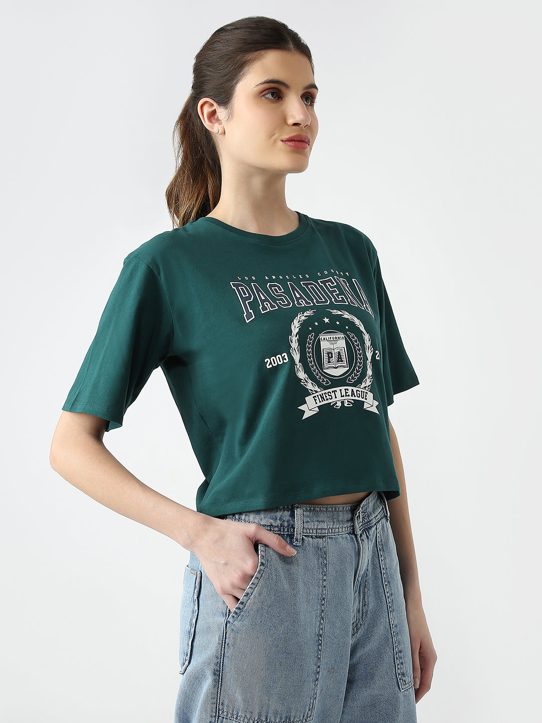 Women Slim Fit Printed Graphic Tees