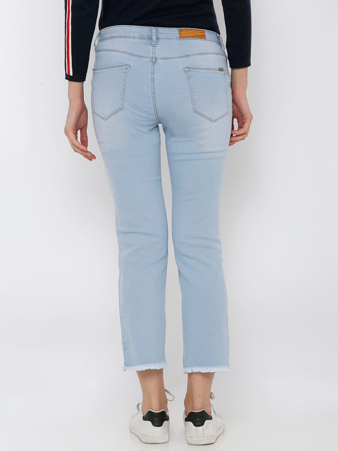 Women Light Blue High-Rise Flare Jeans