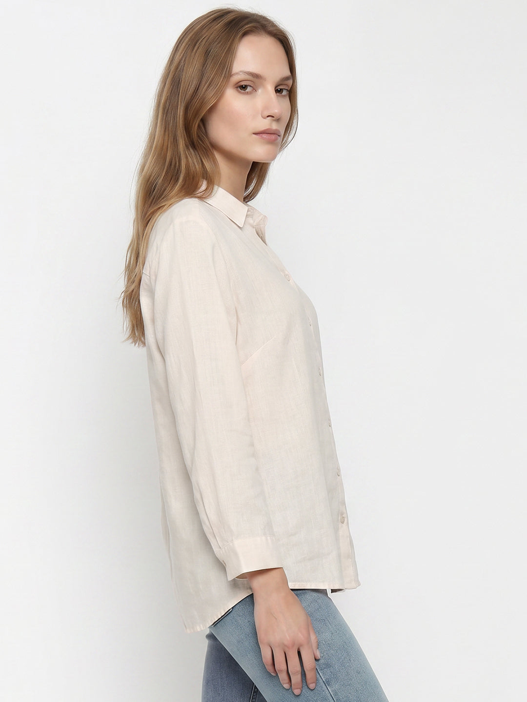 Women Peach Pink Shirt