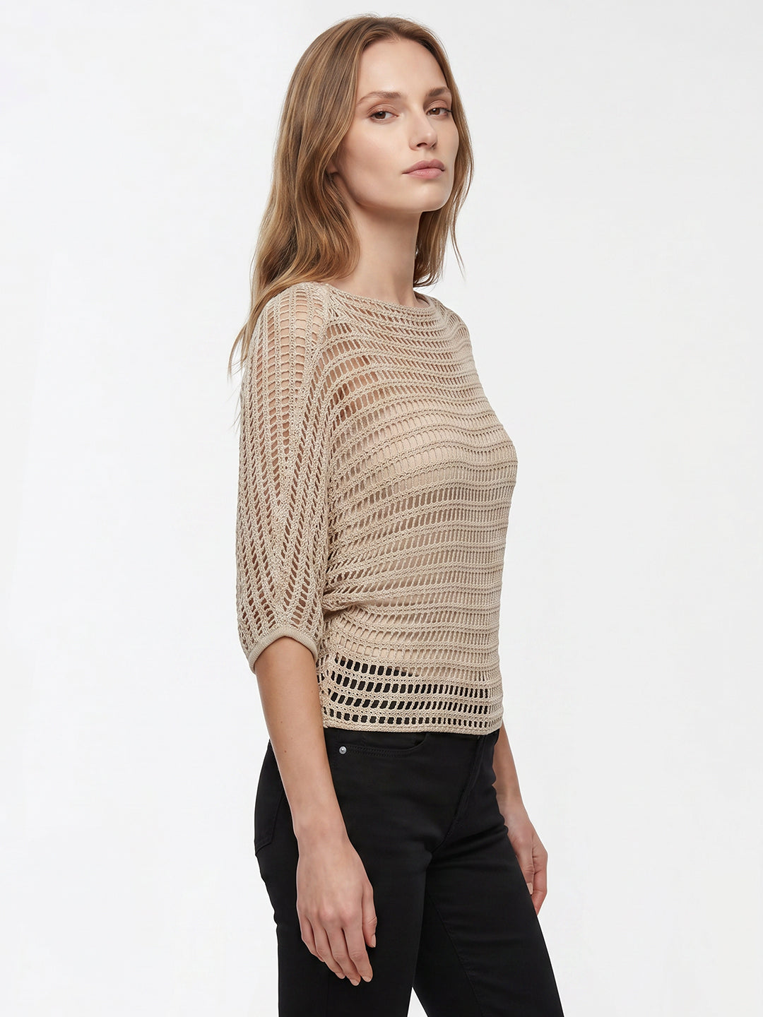 Women Champagne Batsleeve Top