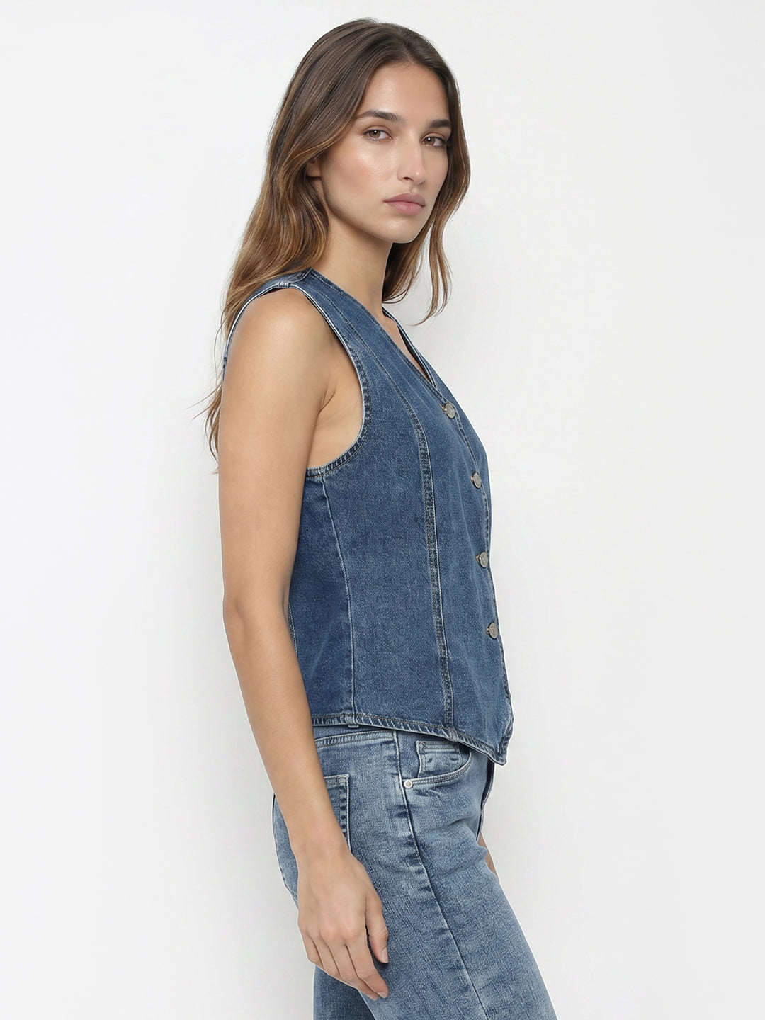Women Dark Blue Vest