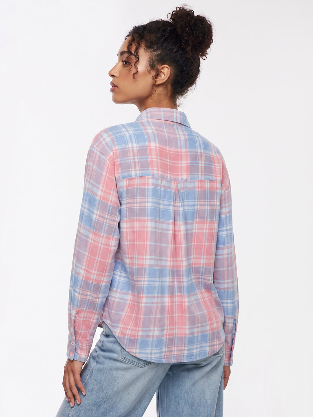 Peach/Blue Oversized Shirt