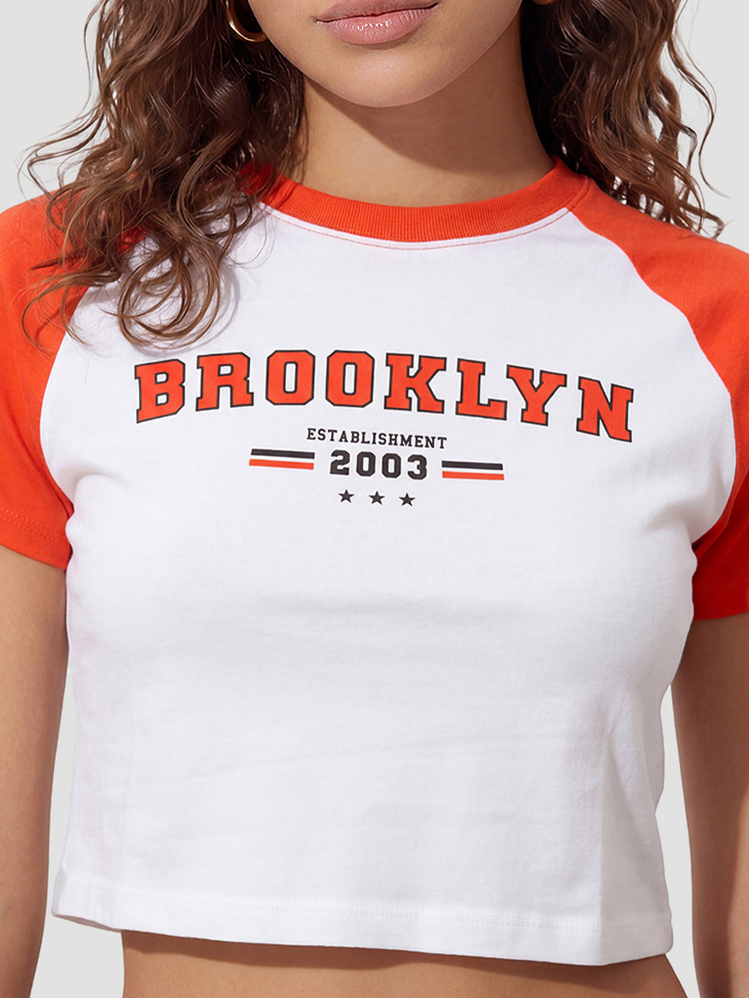 Women White/Coral Genz Tees