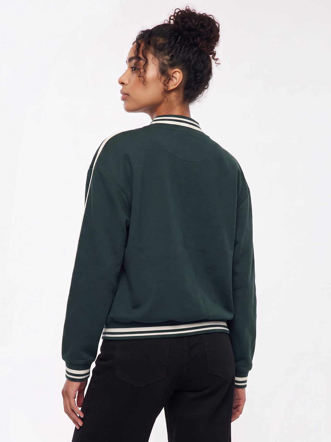 Bottle Green Varsity Jacket