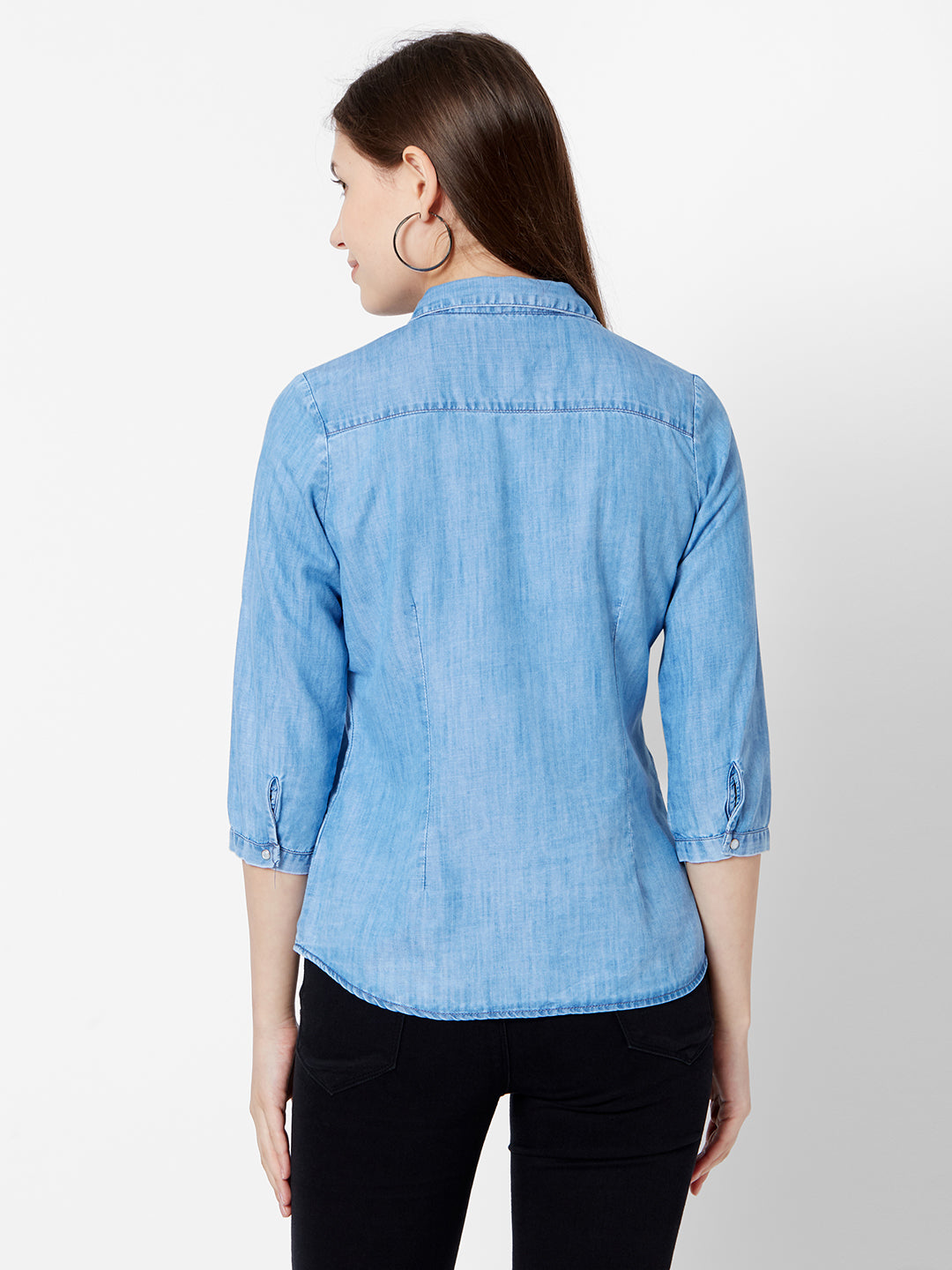Women Blue Denim Shirt