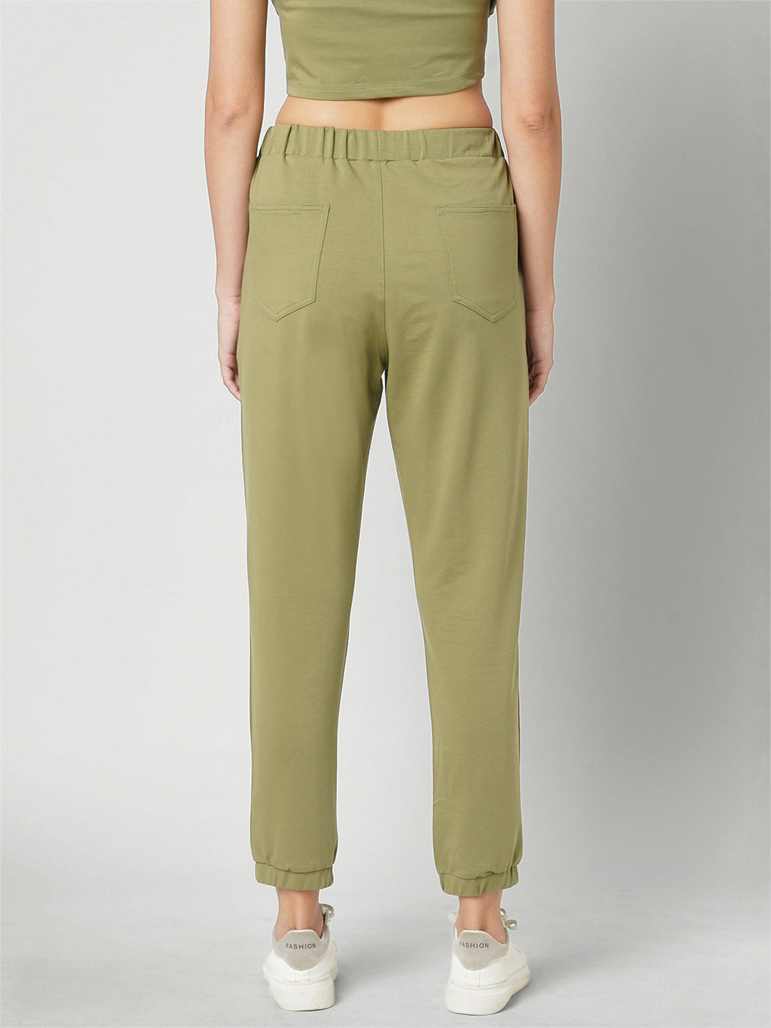 Women Olive High-Rise Jogger