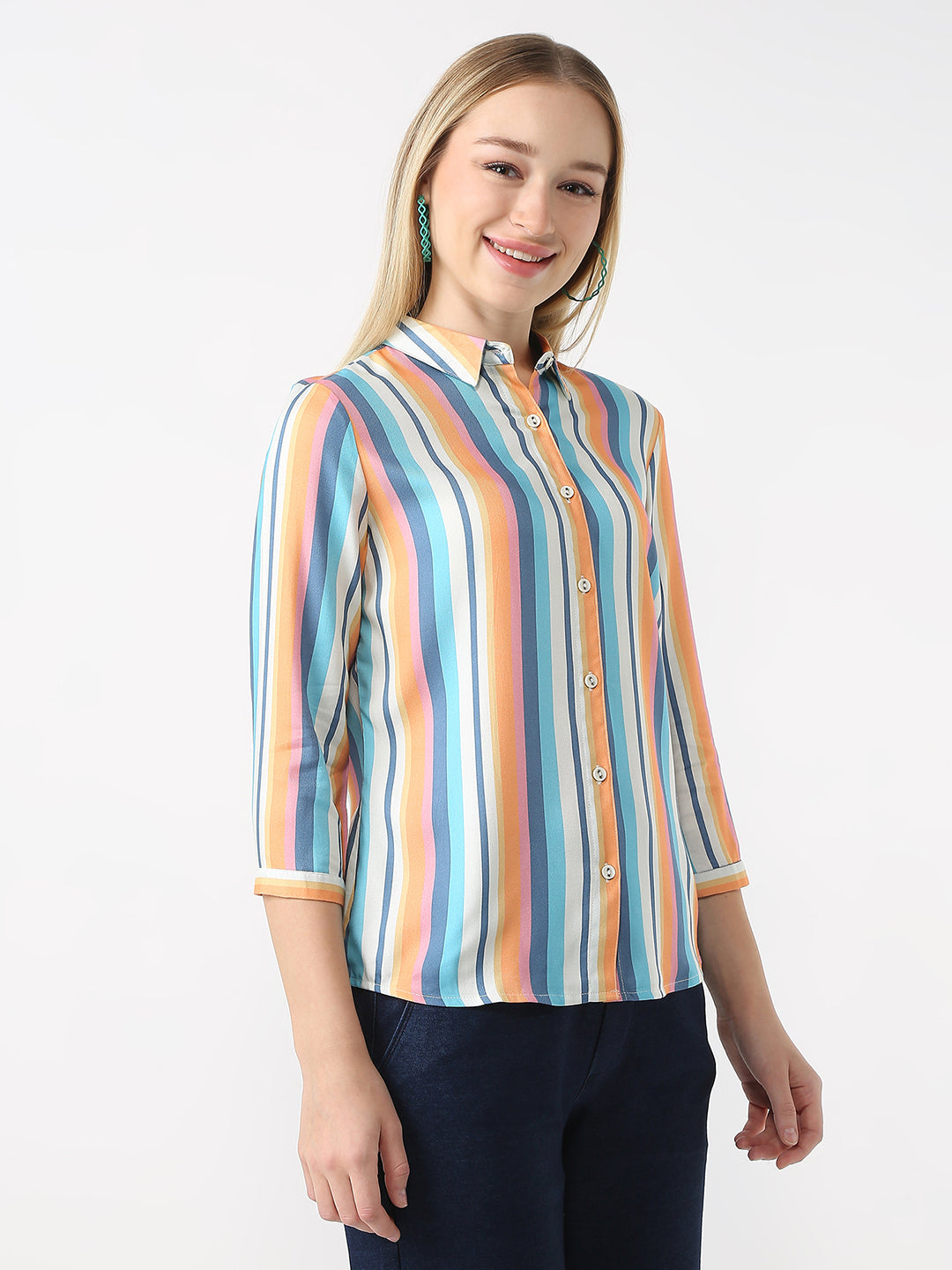 Women Multi Stripe Shirt
