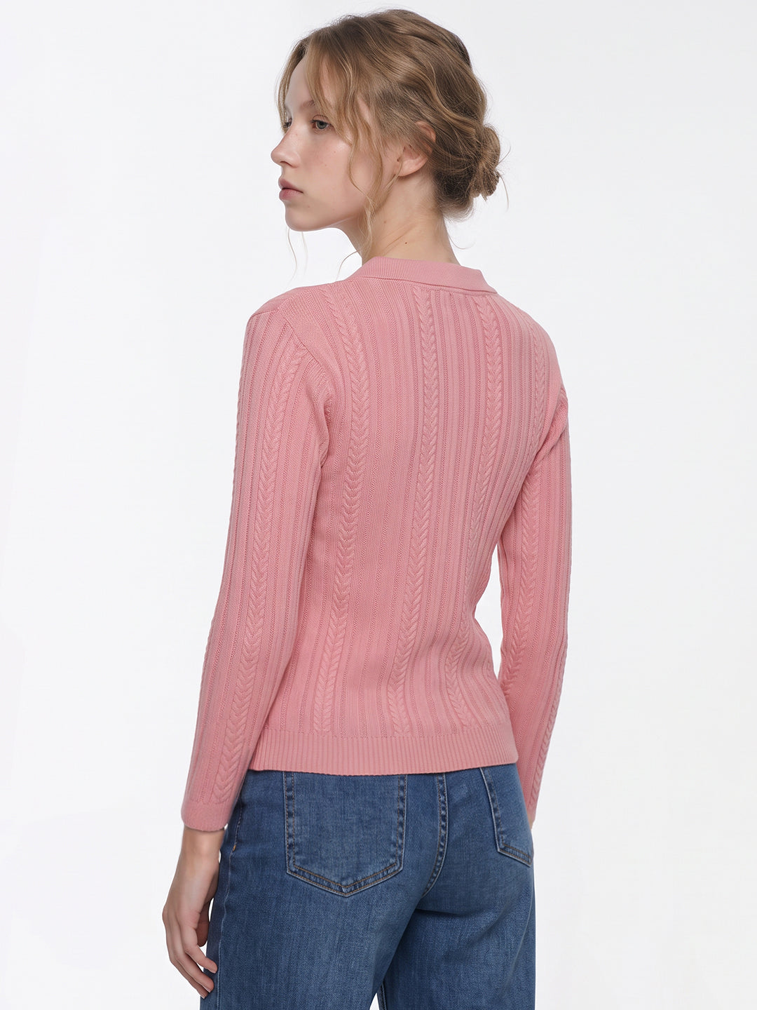 Peach/Pink Flat Knit