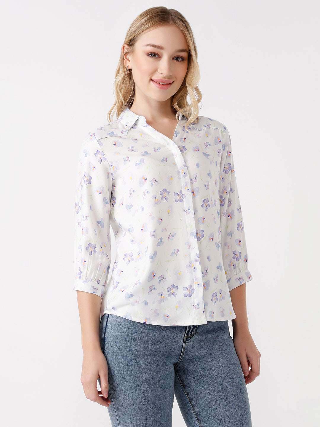 Women Slim Fit Floral Shirt